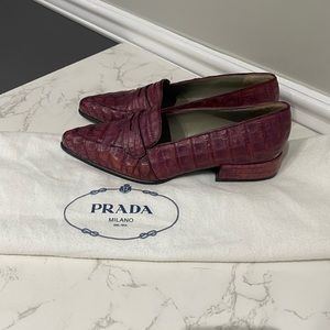 Prada crocodile dress shoes